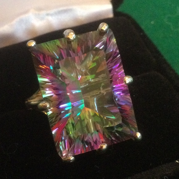 Atlanta Gem & Mineral Show Jewelry - THE MOTHER OF MYSTIC FIRE TOPAZ RING 🔥💎